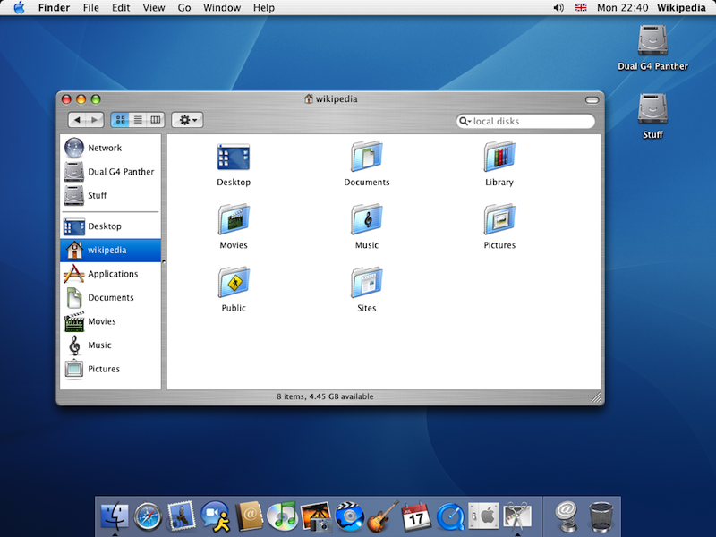 Mac OS X Panther 10.3