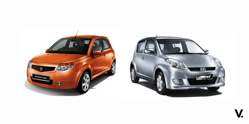 Proton Savvy vs Perodua Myvi