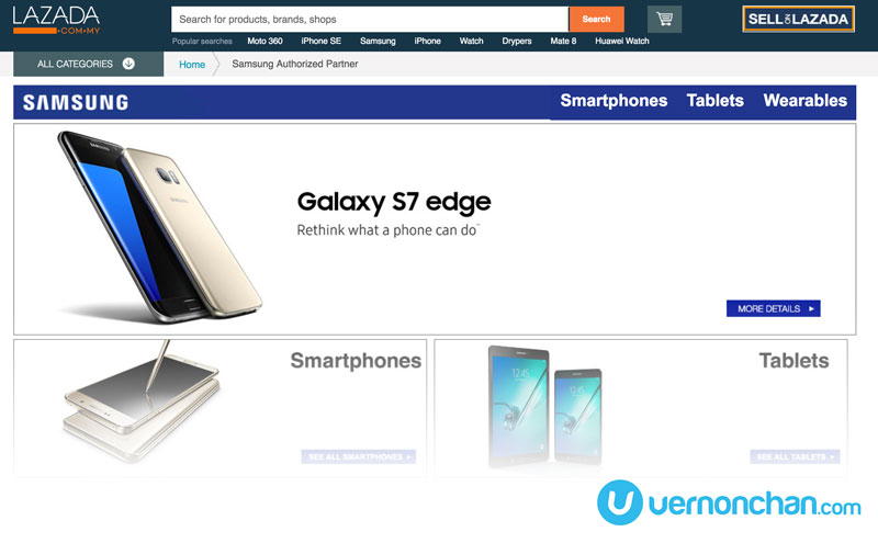 Samsung Online Store at Lazada Malaysia