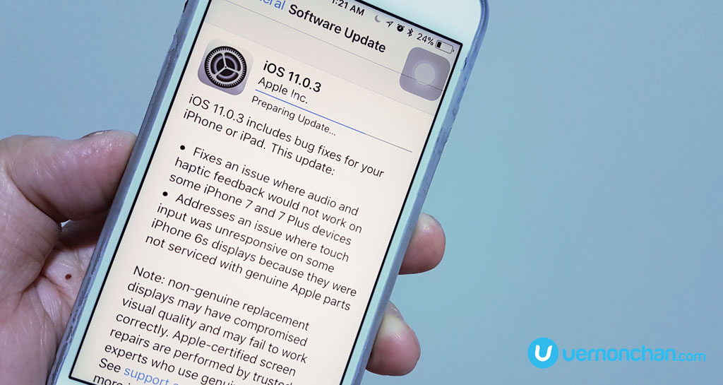 Apple iOS 11.0.3 update