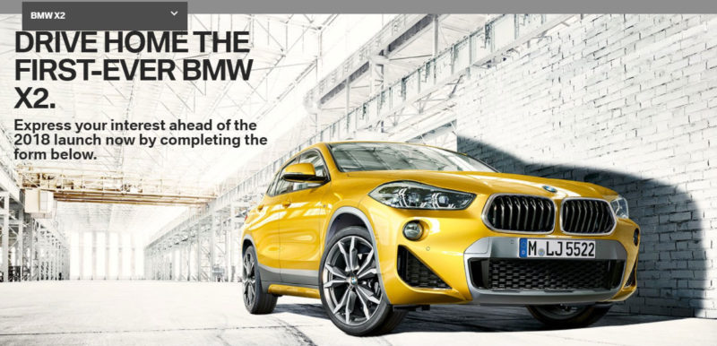 BMW X2 Registration of Interest