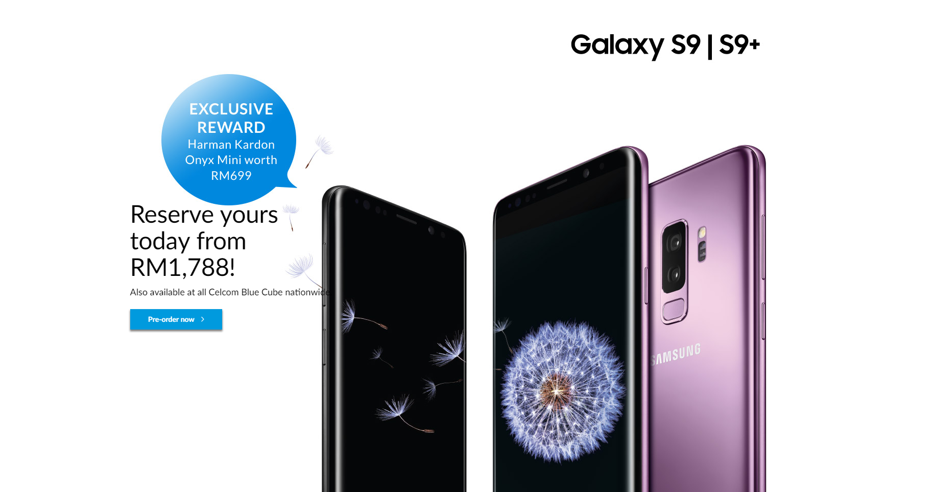 Samsung Galaxy S9 pre-order Celcom