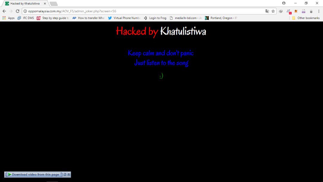 OPPO Malaysia hacked