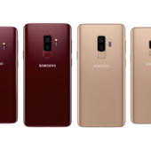 Galaxy S9 + S9+ Burgundy Red and Sunrise Gold