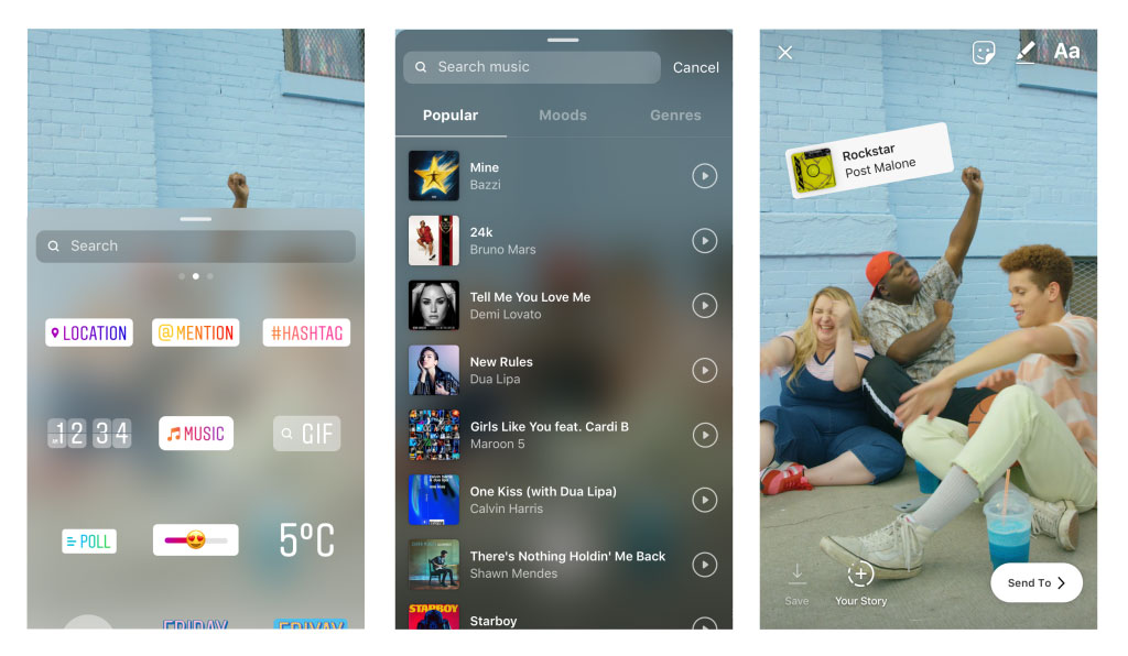 Instagram Stories music sticker