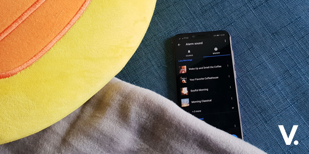 Spotify Google Clock app