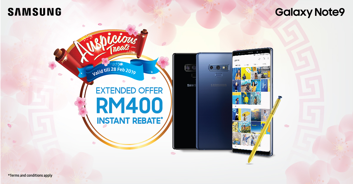 Galaxy Note9 MYR400 rebate