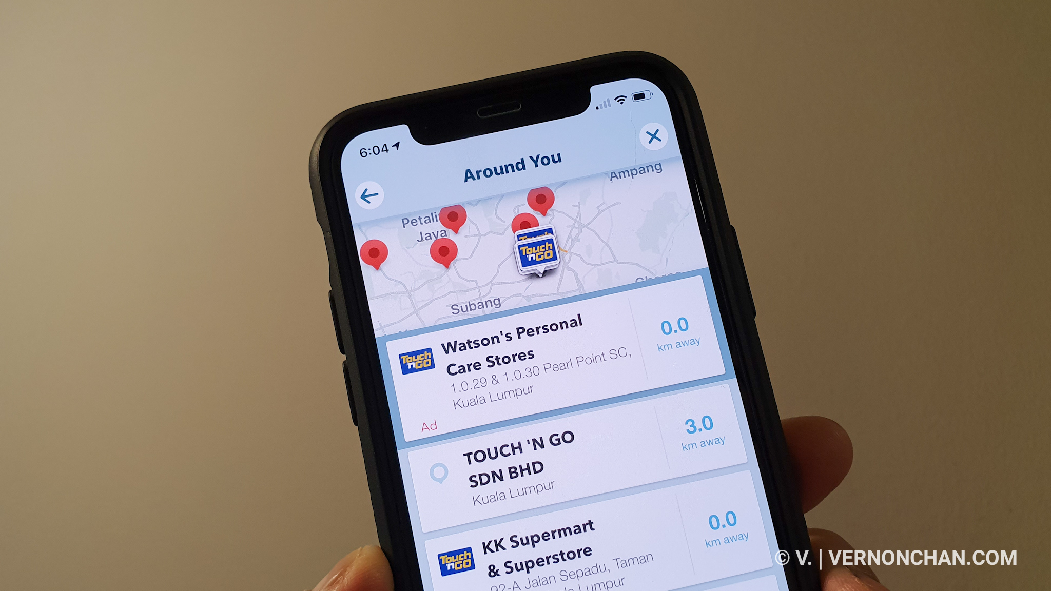 Touch 'n Go reload points on Waze