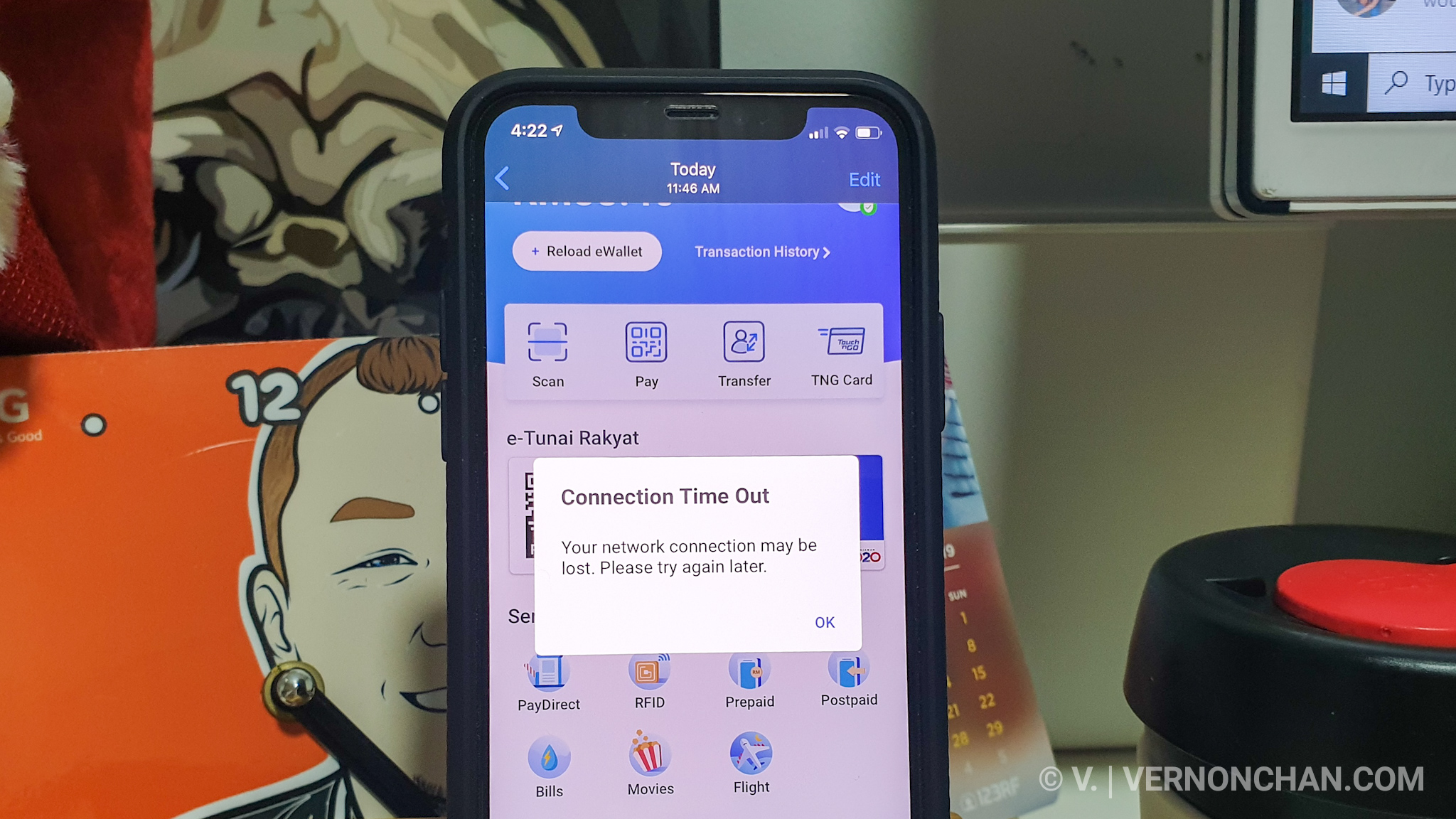 e-Tunai Rakyat Touch 'n Go eWallet system error