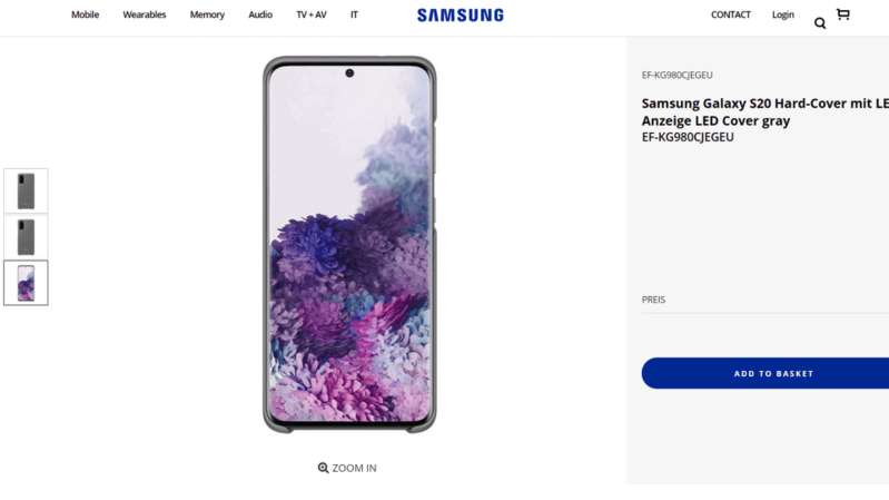 Samsung Galaxy S20 leak