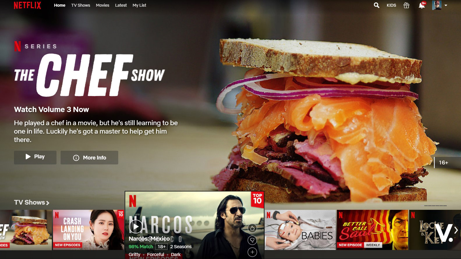 Netflix Top 10 List feature