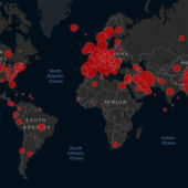 COVID-19 coronavirus map Johns Hopkins