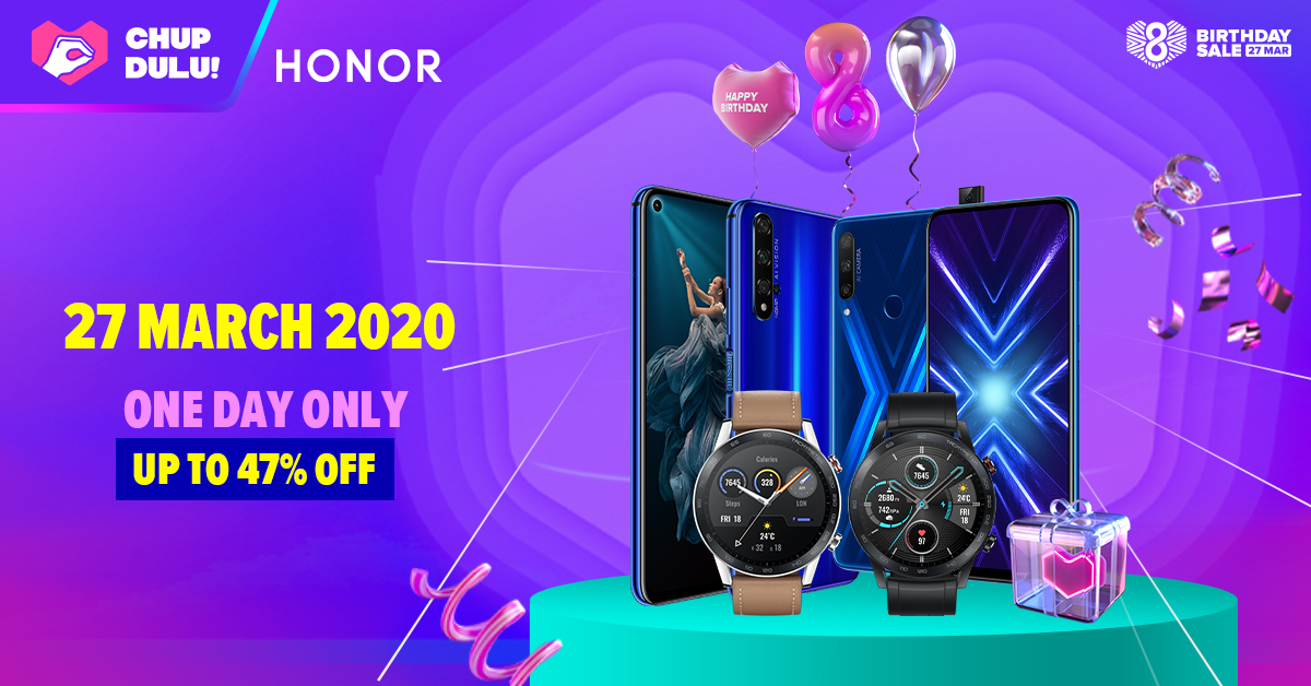 honor Lazada 8th Birthday Sale