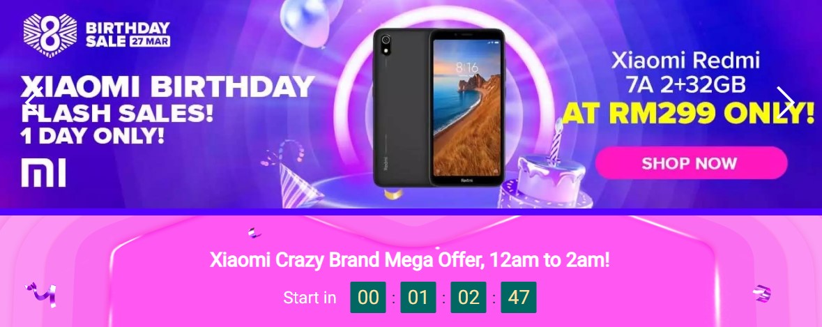 Lazada 8th Birthday Day Xiaomi