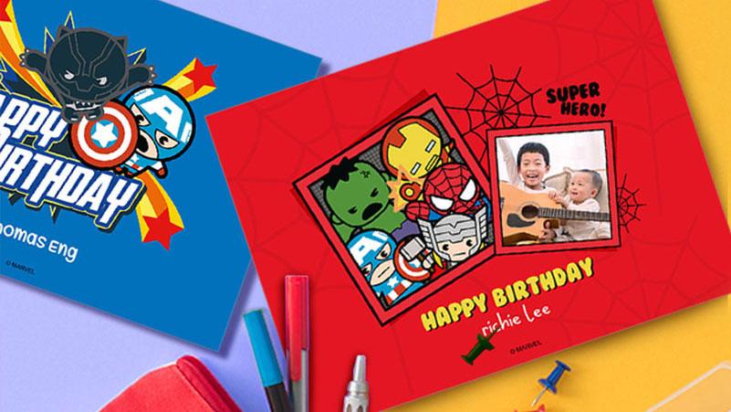 Photobook Marvel greeting cards