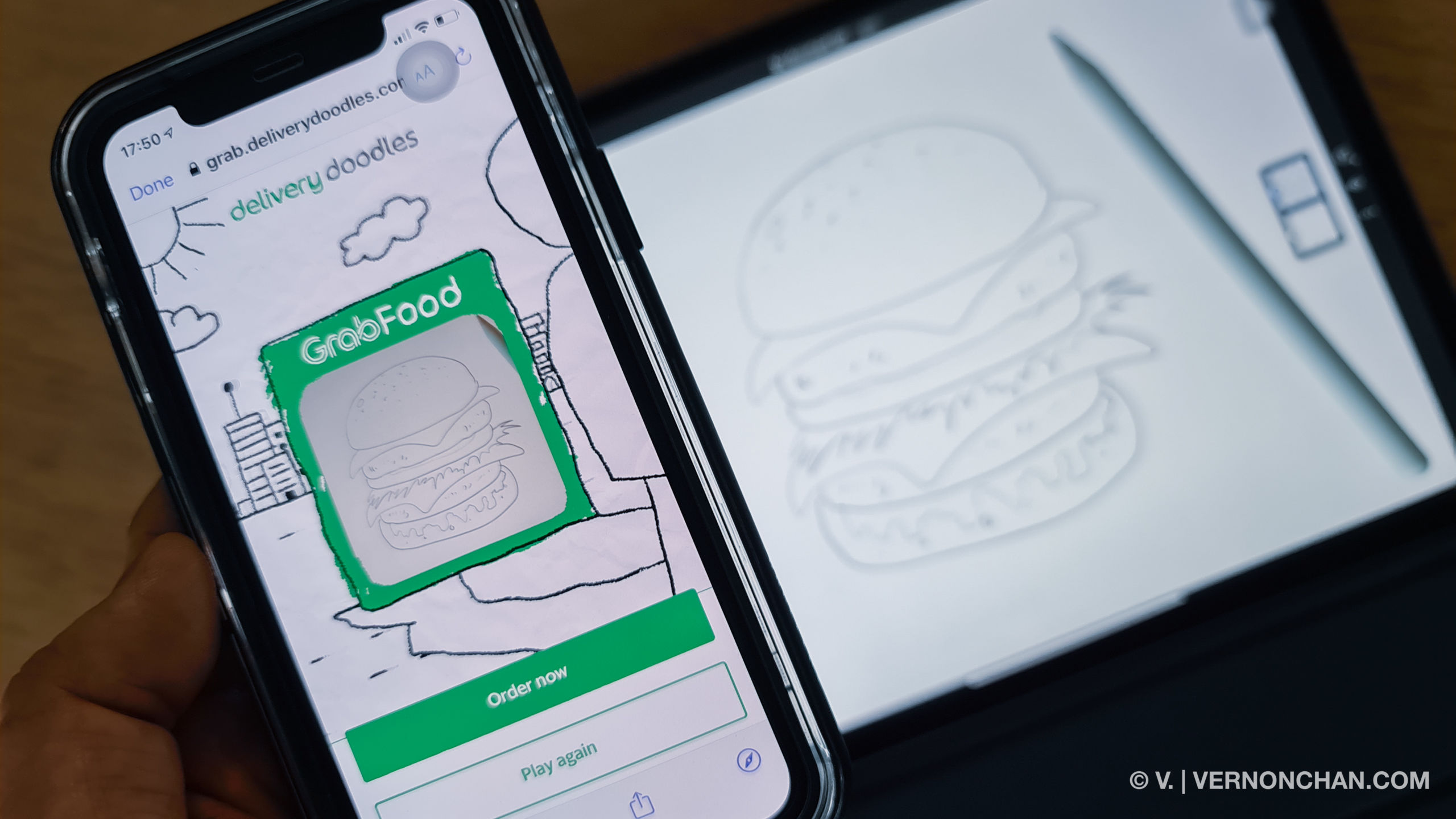 GrabFood Delivery Doodles