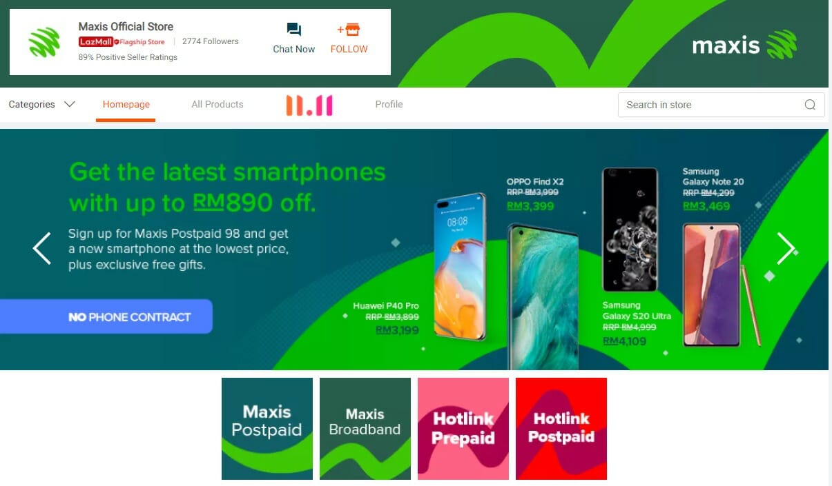 Maxis Lazada 11.11