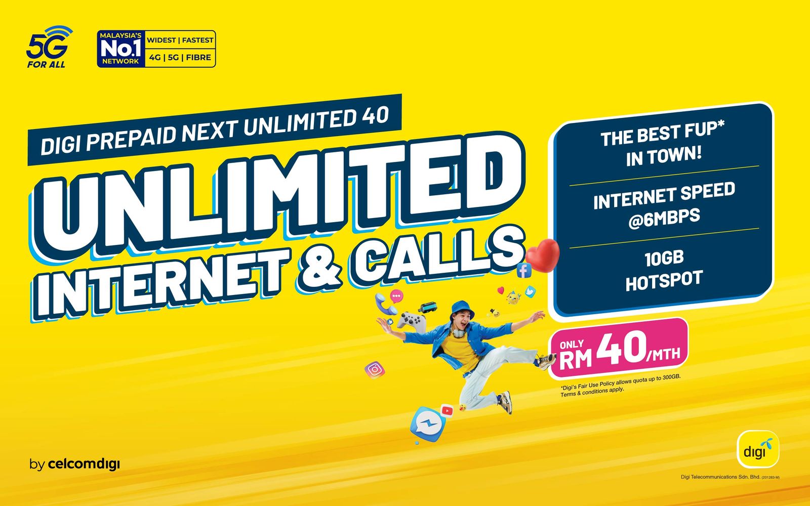 Digi Prepaid NEXT Unlimited 40