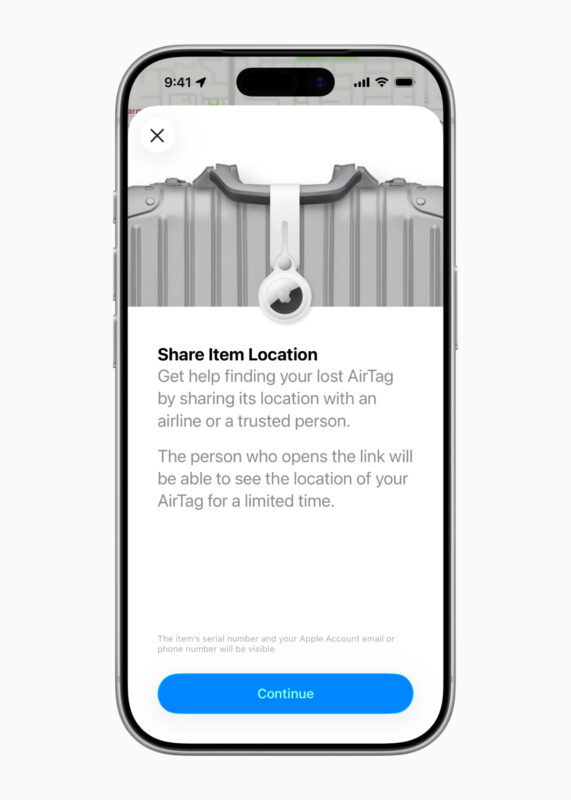 Apple AirTag 2 Share Item Location