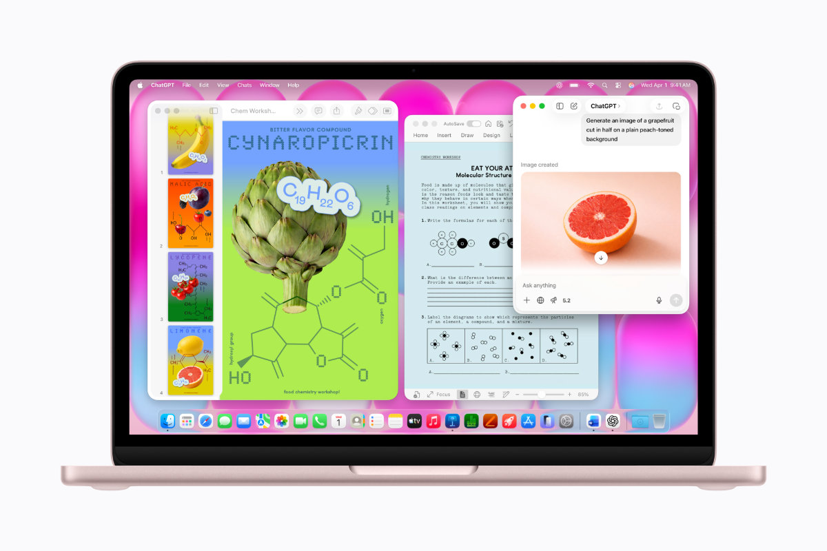 Apple MacBook Neo Multitasking Microsoft Word