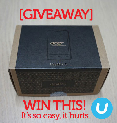 Acer Liquid Z3S giveaway |
