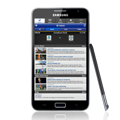 Chelsea FC App_Samsung Galaxy Note