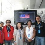 In the photo: Joanne Foo, General Manager, Marketing, LG Electronics (M) Sdn Bhd (Center) shares the joy with a few Paddock Club winners - Anandth Duvvuri (right) and Norastura binti Mamat (left) and their spouses through WIN BIG with LG.