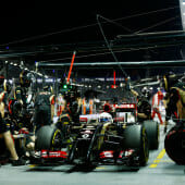 Lotus F1 Team with Romain Grosjean