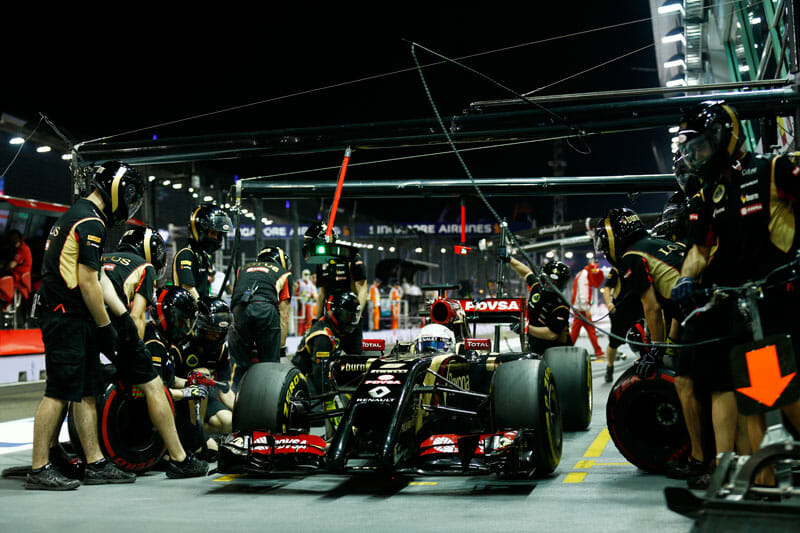 Lotus F1 Team with Romain Grosjean