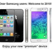 iPhone 4 vs GALAXY Alpha
