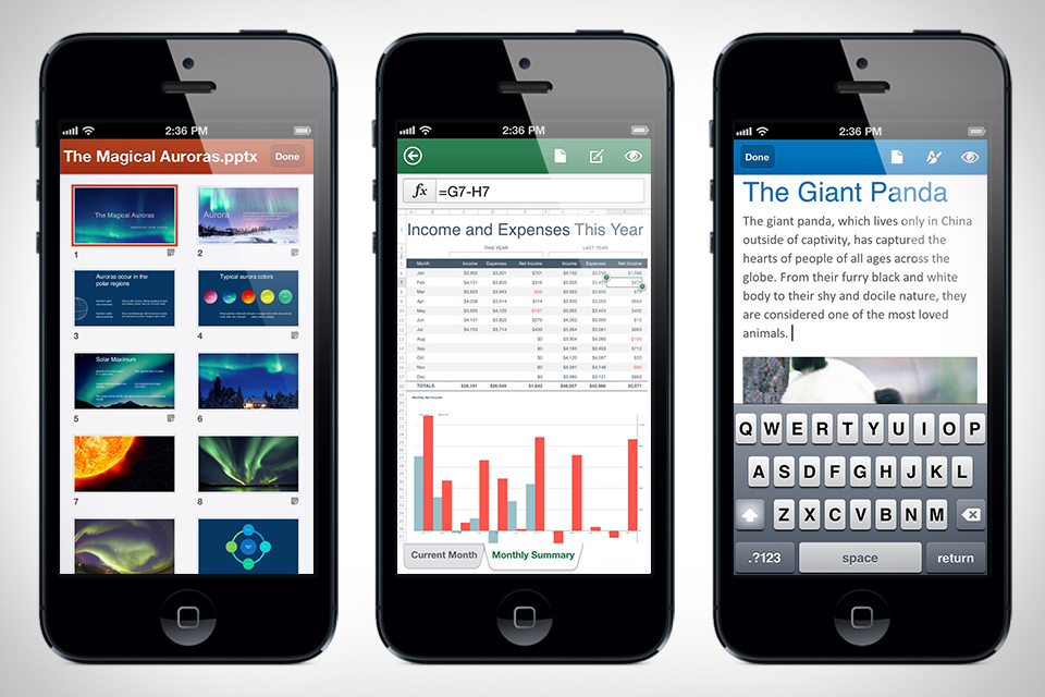 Microsoft Office Mobile is free