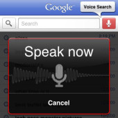 Google Voice Search. Image credit: Google